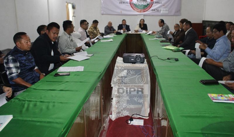 Tuensang DBDP meeting held under the chairmanship of MLA Imtichuba Chang at DC’s Conference Hall on June 21. (DIPR Photo)